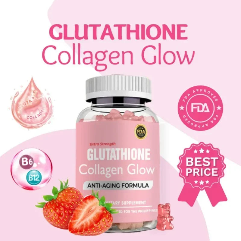 60pcs Glutathione Whitening, Collagen, Glowing, Anti-aging, Skincare, Shaping, Remove Melanin Antioxidant