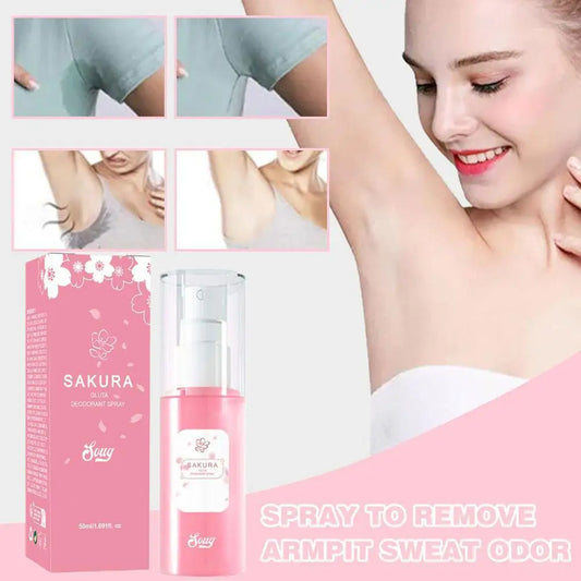 Sakura Gluta Deodorant Spray Brighten Up Underarms Antiperspirant 50ml Body Care