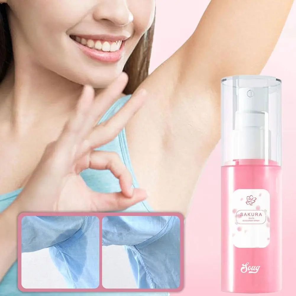 Sakura Gluta Deodorant Spray Brighten Up Underarms Antiperspirant 50ml Body Care