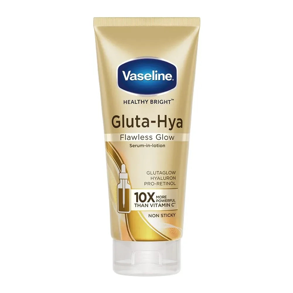 Vaseline Gluta-Hya Flawless Glow Body Lotion Serum-In-Lotion,Boosted with GlutaGlow,for Visibly Brighter Skin From 1st Use 300ml