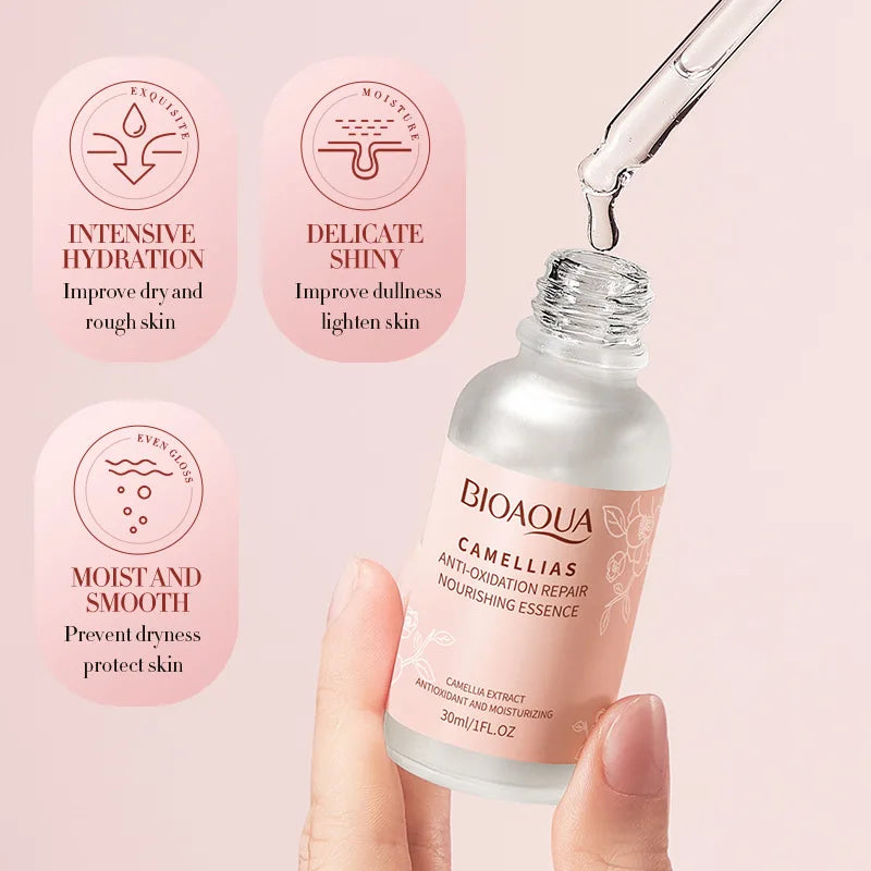 Silanda Beauty Camellias Face Serum 30ml Anti Oxidant Face Essence Nourishing Hydrating Facial Serum Korean Skincare Products