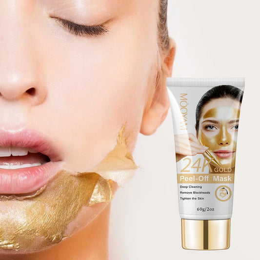 24K Gold Peel-Off Facial Mask Beauty Deep Cleansing Brightening Peel Off Face Masks Skincare Korean Skin Care Products