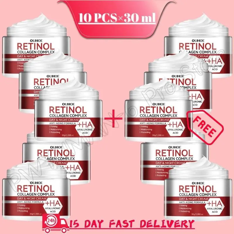 Instant Remove Wrinkle Cream Pure Retinol Face Anti-Aging Fade Fine Lines Lift Firming Moisturizing Hydronation Korean Skin Care